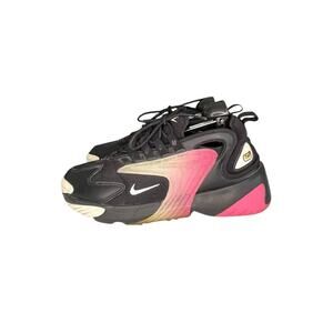 Womens Nike Air Zoom 2K Black Lace-Up Low Top Running Sneaker Shoes Size 9